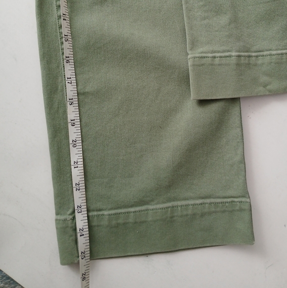 GAP Highrise Wide Leg Ankle length Jeans Olive green Sz 26 /4 - Picture 13 of 13